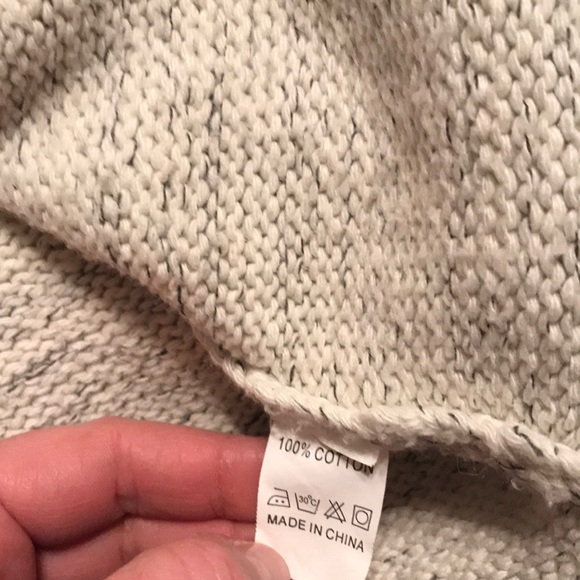 Girls’ Heather Grey Cardigan Sweater - Picture 4 of 4